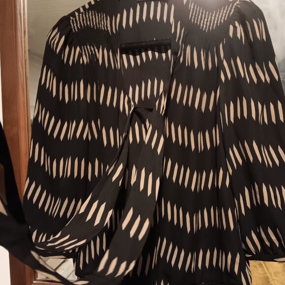 ✨️The Limited Black and Tan Blouse Size Medium - Picture 3 of 8